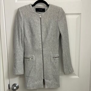 Zara Women's Light Gray Blazer Coat